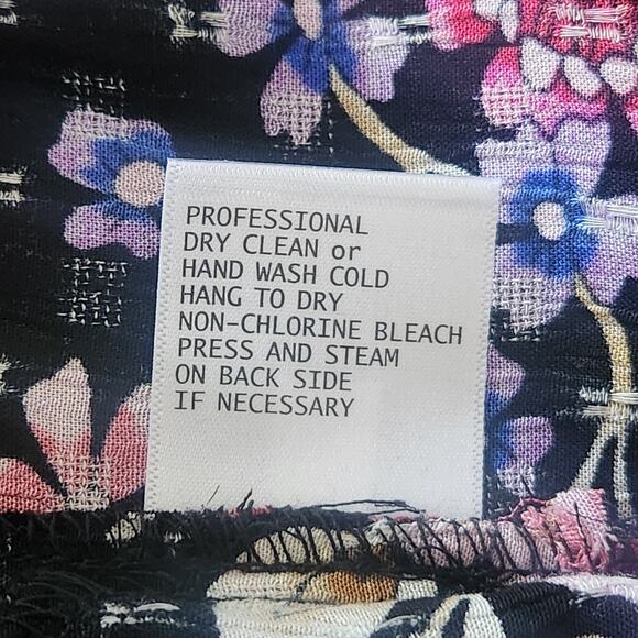 Cynthia Rowley Palazzo Floral Paisley Pants Women’s M Elastic Waist Pockets - Picture 11 of 13